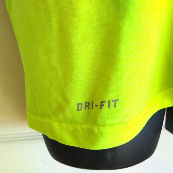 Nike dri-fit men's neon yellow & blue Beast Shirt - Picture 4 of 5